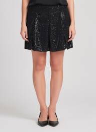 Jupe courte coupe droite noir LOKITA femme