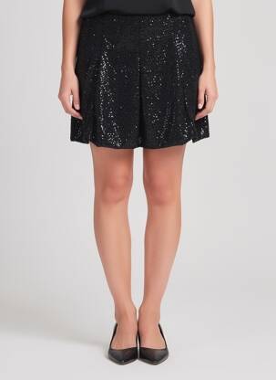 Jupe courte coupe droite noir LOKITA femme