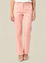Pantalon droit stretch taille normale rose VILA femme