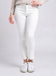 Pantalon 7/8 stretch taille normale blanc VILA femme