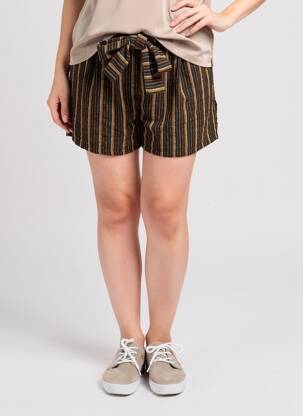 Short taille normale taille normale noir SEE U SOON femme
