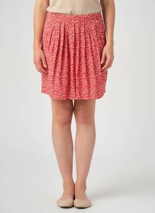 Jupe courte coupe droite rouge GARANCE femme