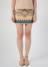 Jupe courte coupe droite beige VILA femme