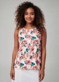 Top tissage crêpe sans manche rose VILA femme