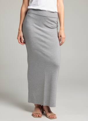 Jupe longue taille normale gris VILA femme