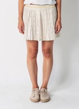 Jupe courte coupe droite blanc COLOR BLOCK femme