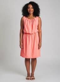 Robe mi-longue sans manche sans manche orange KOCCA femme