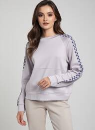 Sweat-shirt stretch manches longues violet ROSE GARDEN femme