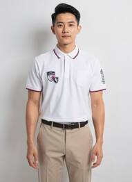 Polo tissage jersey manches courtes blanc CAMBERABERO homme