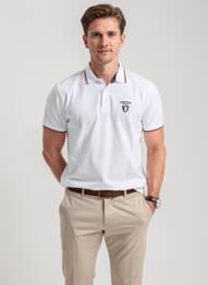 Polo tissage jersey manches courtes blanc CAMBERABERO homme