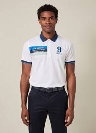 Polo tissage jersey manches courtes blanc CAMBERABERO homme