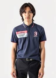 Polo tissage jersey manches courtes bleu CAMBERABERO homme