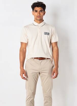 Polo tissage jersey manches courtes beige CAMBERABERO homme