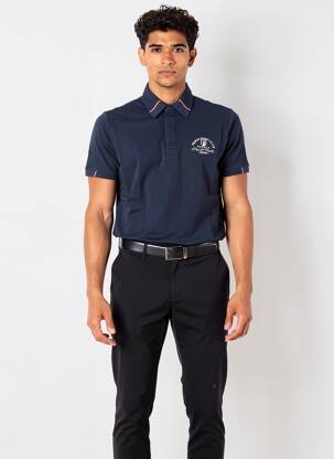 Polo stretch manches courtes bleu CAMBERABERO homme