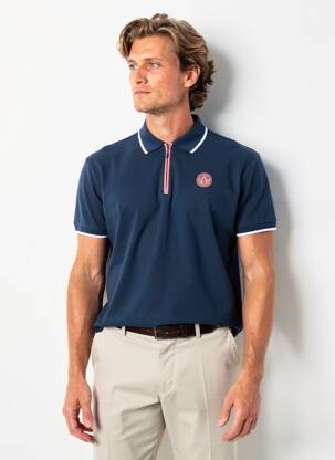 Polo stretch manches courtes bleu CAMBERABERO homme