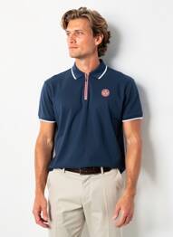 Polo stretch manches courtes bleu CAMBERABERO homme