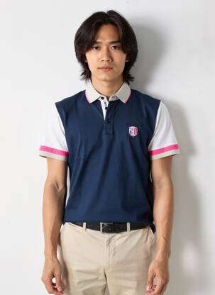 Polo tissage jersey manches courtes bleu CAMBERABERO homme