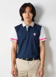 Polo tissage jersey manches courtes bleu CAMBERABERO homme