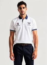 Polo coupe droite manches courtes blanc CAMBERABERO homme