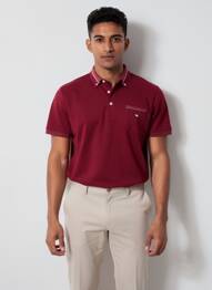 Polo coupe droite manches courtes rouge CAMBERABERO homme