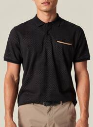 Polo coupe droite manches courtes noir CAMBERABERO homme
