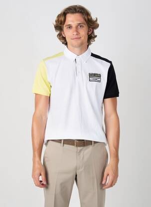 Polo coupe droite manches courtes blanc CAMBERABERO homme