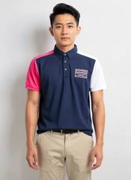 Polo tissage jersey manches courtes bleu CAMBERABERO homme