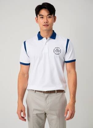 Polo coupe droite manches courtes blanc CAMBERABERO homme