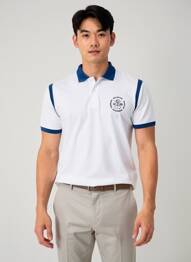 Polo coupe droite manches courtes blanc CAMBERABERO homme