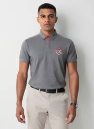 Polo coupe droite manches courtes gris CAMBERABERO homme