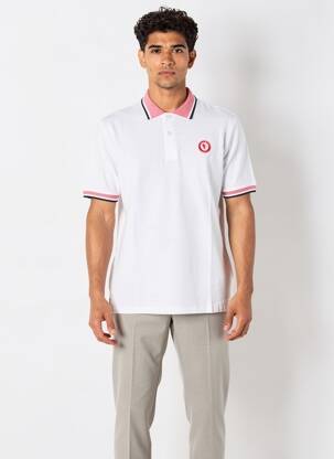 Polo coupe droite manches courtes blanc CAMBERABERO homme