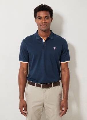 Polo manches longues manches longues bleu CAMBERABERO homme