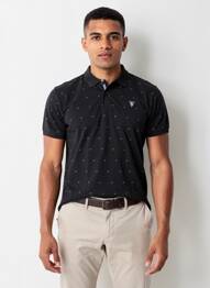Polo coupe droite manches courtes noir CAMBERABERO homme