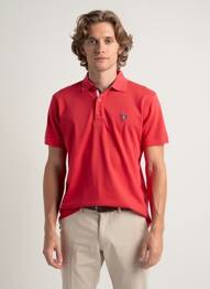 Polo coupe droite manches courtes rouge CAMBERABERO homme