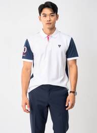 Polo tissage jersey manches courtes bleu CAMBERABERO homme