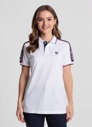 Polo fermeture boutonnée sur le devant manches courtes blanc CAMBERABERO femme
