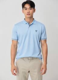 Polo manches longues manches longues bleu CAMBERABERO homme