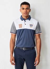 Polo coupe droite manches courtes bleu CAMBERABERO homme