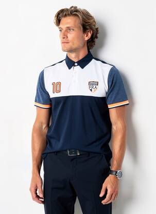 Polo coupe droite manches courtes bleu CAMBERABERO homme