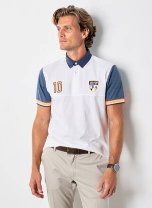 Polo manches longues manches longues bleu CAMBERABERO homme