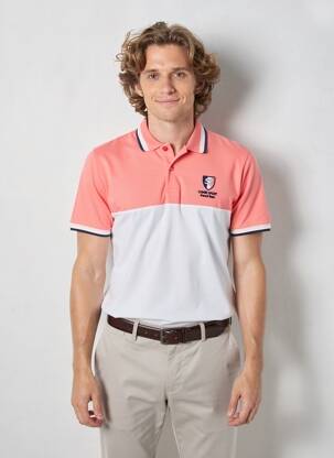 Polo coupe droite manches courtes rose CAMBERABERO homme