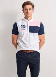 Polo coupe droite manches courtes rose CAMBERABERO homme
