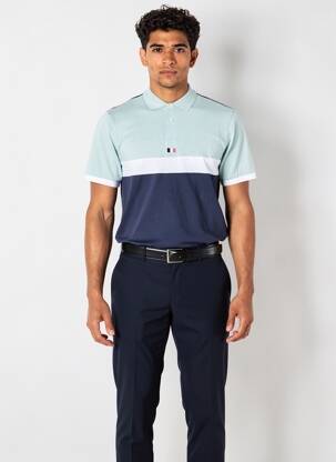 Polo coupe droite manches courtes bleu CAMBERABERO homme