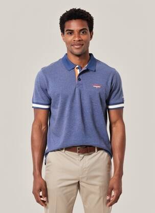 Polo coupe droite manches courtes violet CAMBERABERO homme