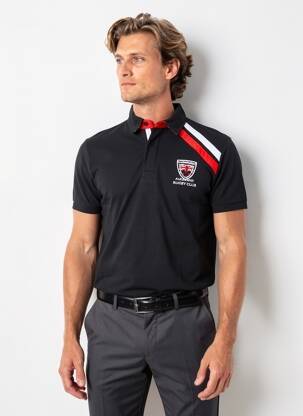 Polo coupe droite manches courtes noir CAMBERABERO homme