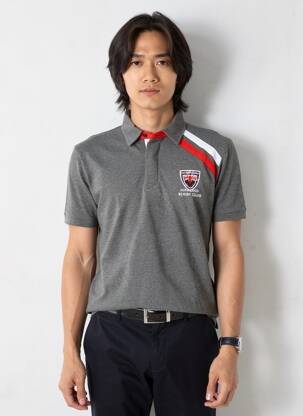 Polo coupe droite manches courtes gris CAMBERABERO homme