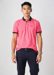 Polo stretch manches courtes rose CAMBERABERO homme