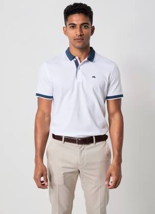 Polo coupe droite manches courtes blanc CAMBERABERO homme