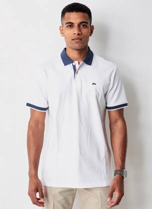 Polo coupe droite manches courtes blanc CAMBERABERO homme
