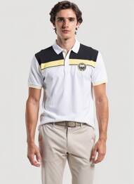 Polo tissage jersey manches courtes blanc CAMBERABERO homme